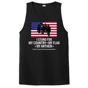 I Stand For My Country Flag My Anthem PosiCharge Competitor Tank