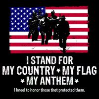 I Stand For My Country Flag My Anthem Cropped Pullover Crew