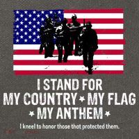 I Stand For My Country Flag My Anthem Cotton Canvas Backpack