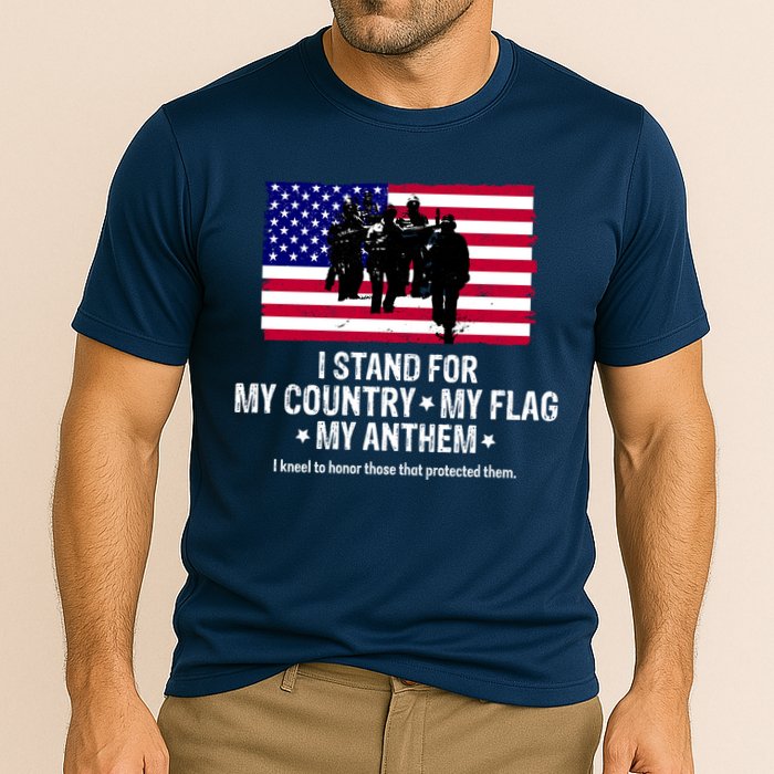 I Stand For My Country Flag My Anthem Cooling Performance Crew T-Shirt