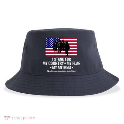 I Stand For My Country Flag My Anthem Sustainable Bucket Hat