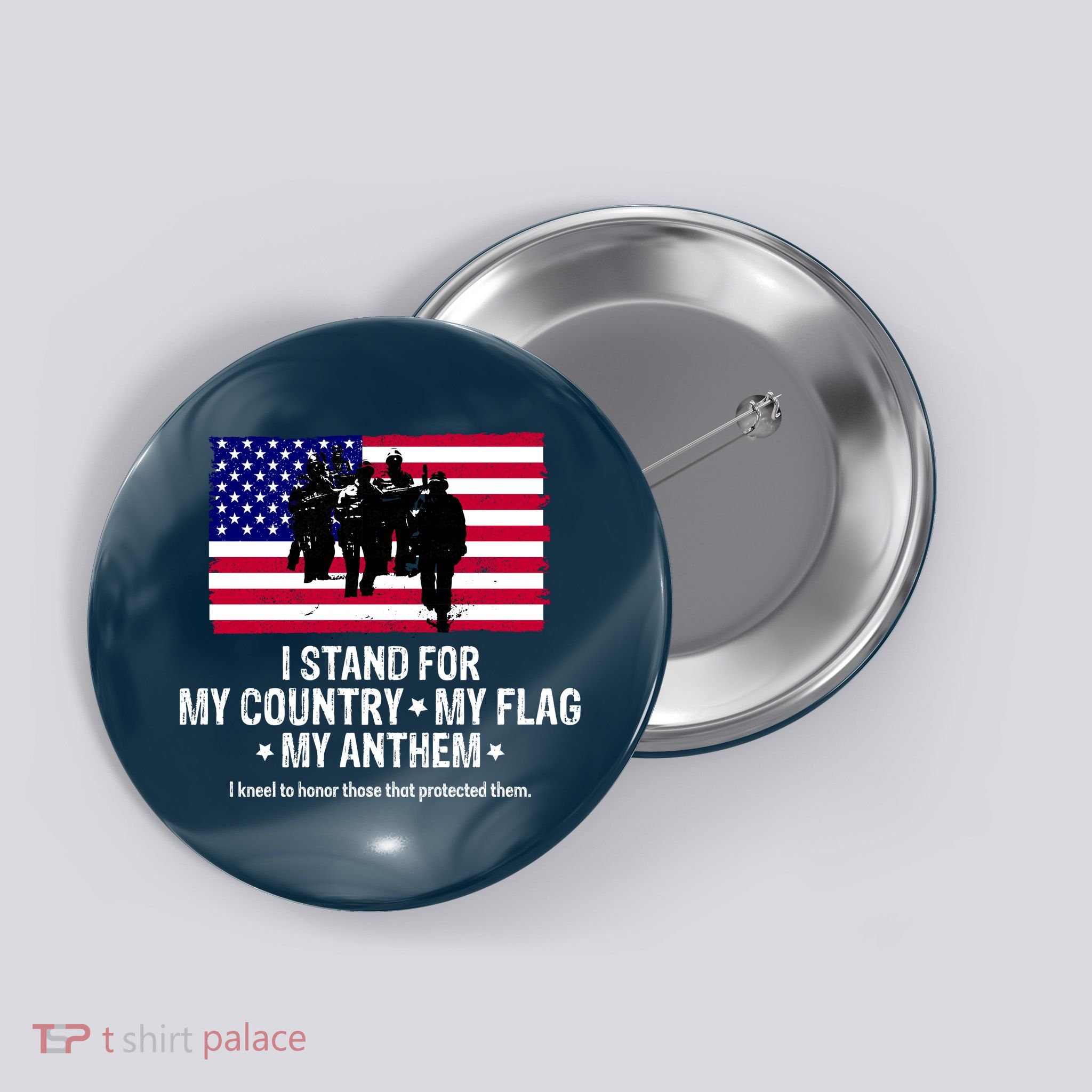 I Stand For My Country Flag My Anthem Button