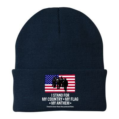 I Stand For My Country Flag My Anthem Knit Cap Winter Beanie