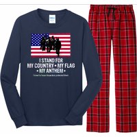 I Stand For My Country Flag My Anthem Long Sleeve Pajama Set