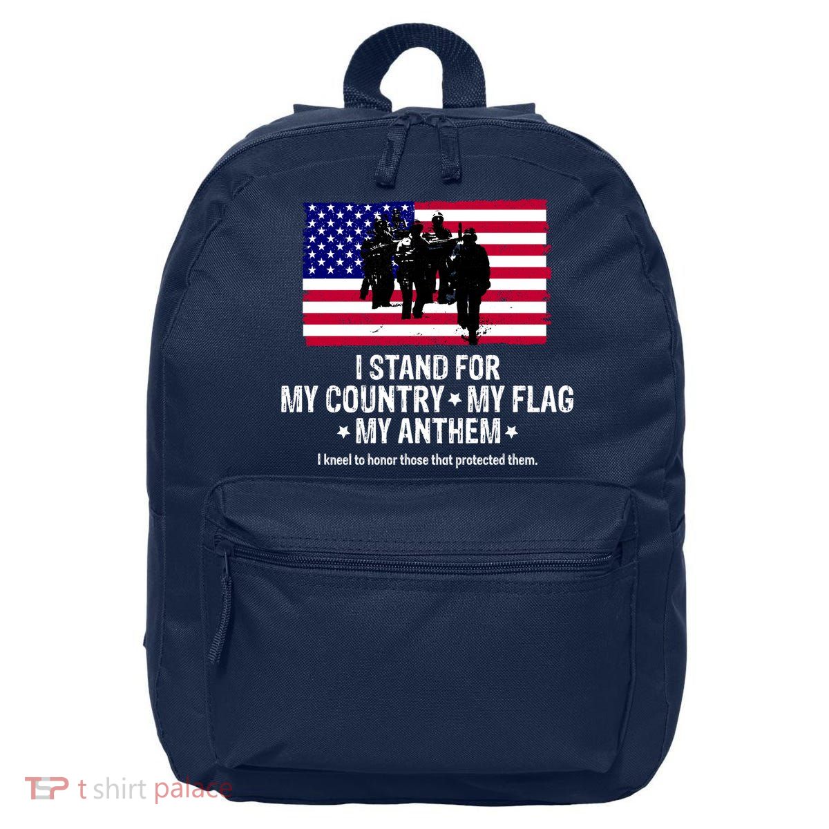I Stand For My Country Flag My Anthem 16 in Basic Backpack