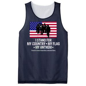 I Stand For My Country Flag My Anthem Mesh Reversible Basketball Jersey Tank