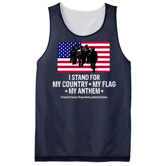 I Stand For My Country Flag My Anthem Mesh Reversible Basketball Jersey Tank