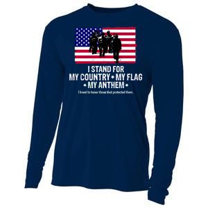 I Stand For My Country Flag My Anthem Cooling Performance Long Sleeve Crew