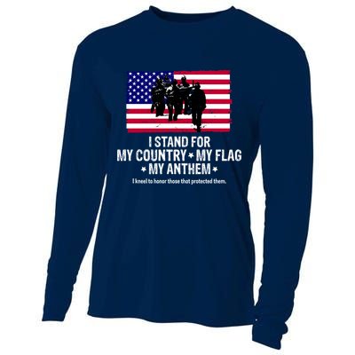 I Stand For My Country Flag My Anthem Cooling Performance Long Sleeve Crew