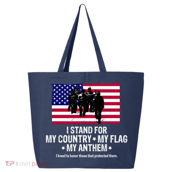 I Stand For My Country Flag My Anthem 25L Jumbo Tote