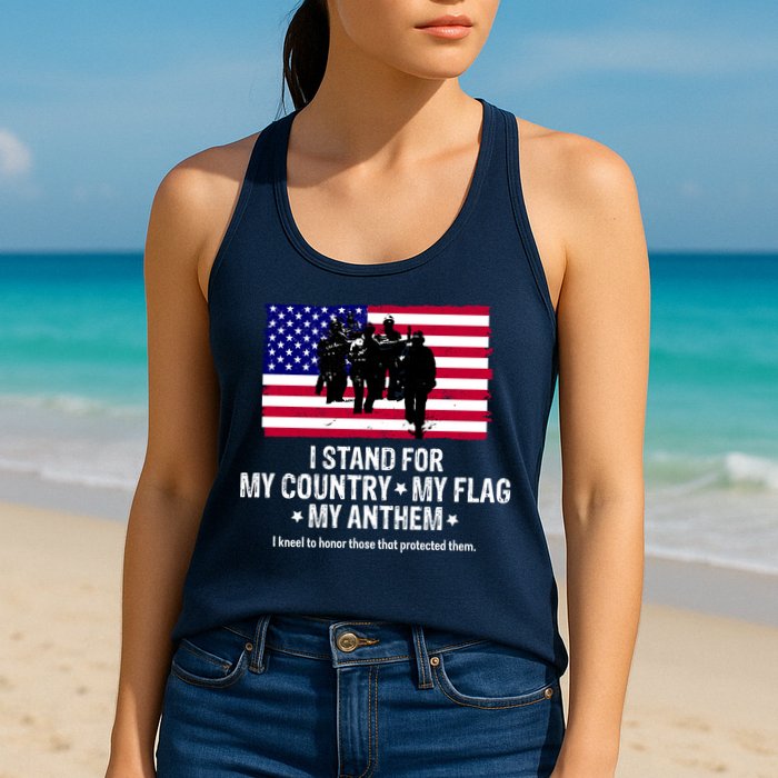 I Stand For My Country Flag My Anthem Womens Tank Top