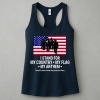 I Stand For My Country Flag My Anthem Womens Tank Top