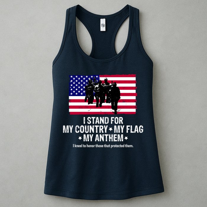 I Stand For My Country Flag My Anthem Womens Tank Top