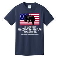 I Stand For My Country Flag My Anthem Kids T-Shirt