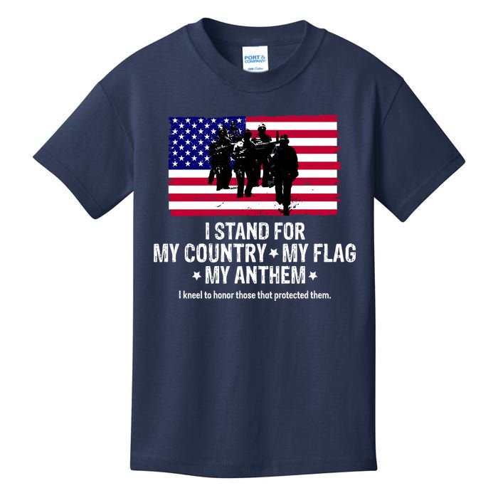 I Stand For My Country Flag My Anthem Kids T-Shirt