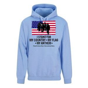 I Stand For My Country Flag My Anthem Unisex Surf Hoodie