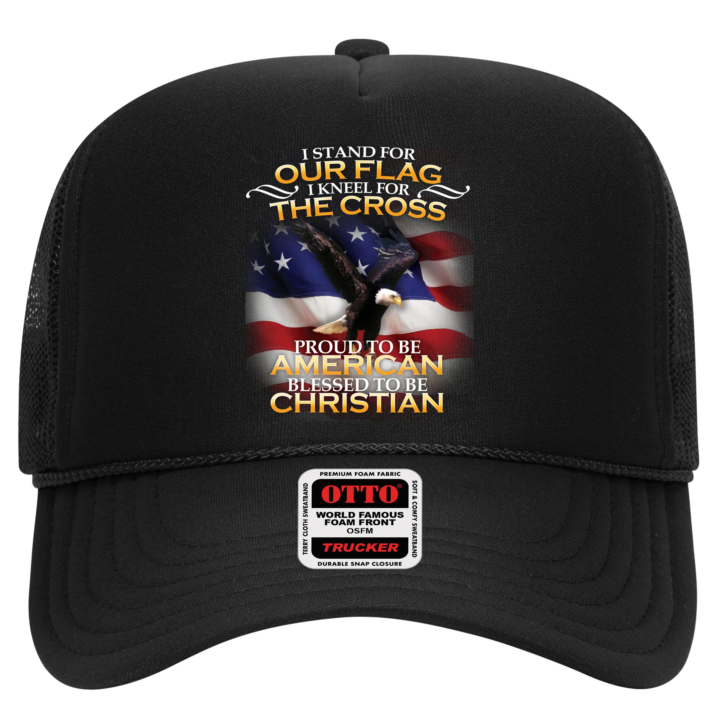 I Stand For Our Flag Kneel For The Cross Proud American Christian  Hat