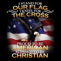 I Stand For Our Flag Kneel For The Cross Proud American Christian  Crop Top