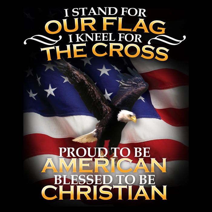 I Stand For Our Flag Kneel For The Cross Proud American Christian  Crop Top