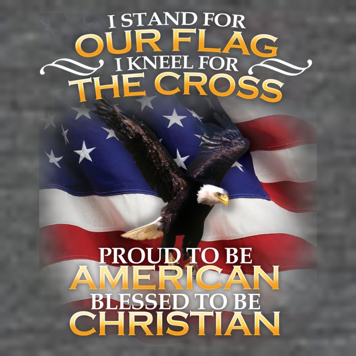 I Stand For Our Flag Kneel For The Cross Proud American Christian  Baby Bodysuit