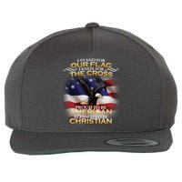 I Stand For Our Flag Kneel For The Cross Proud American Christian  Wool Snapback Cap