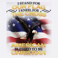 I Stand For Our Flag Kneel For The Cross Proud American Christian  Garment-Dyed Sweatshirt