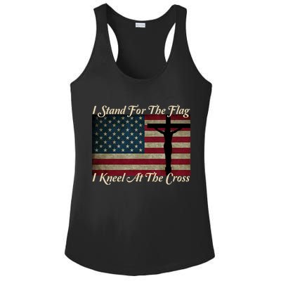 I Stand For The Flag And Kneel For The Cross Ladies PosiCharge Competitor Racerback Tank