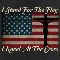 I Stand For The Flag And Kneel For The Cross Microfiber Hand Towel