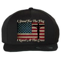 I Stand For The Flag And Kneel For The Cross Wool Snapback Cap