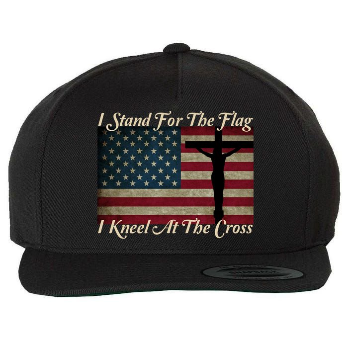 I Stand For The Flag And Kneel For The Cross Wool Snapback Cap