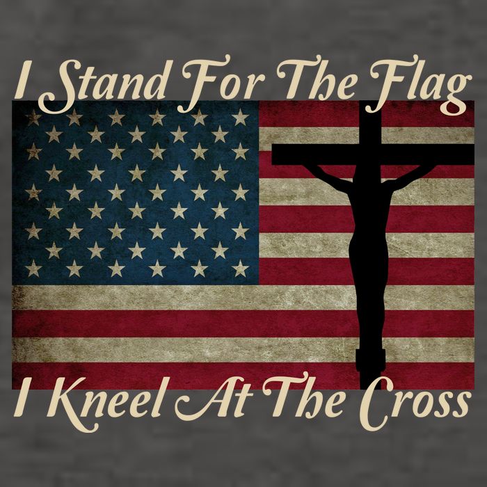 I Stand For The Flag And Kneel For The Cross Vector Backpack