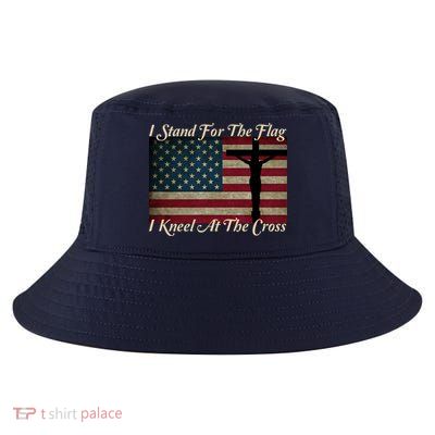 I Stand For The Flag And Kneel For The Cross Cool Comfort Performance Bucket Hat