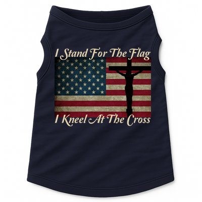 I Stand For The Flag And Kneel For The Cross Doggie Tank
