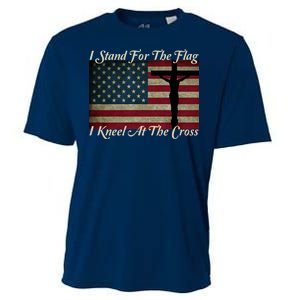 I Stand For The Flag And Kneel For The Cross Cooling Performance Crew T-Shirt