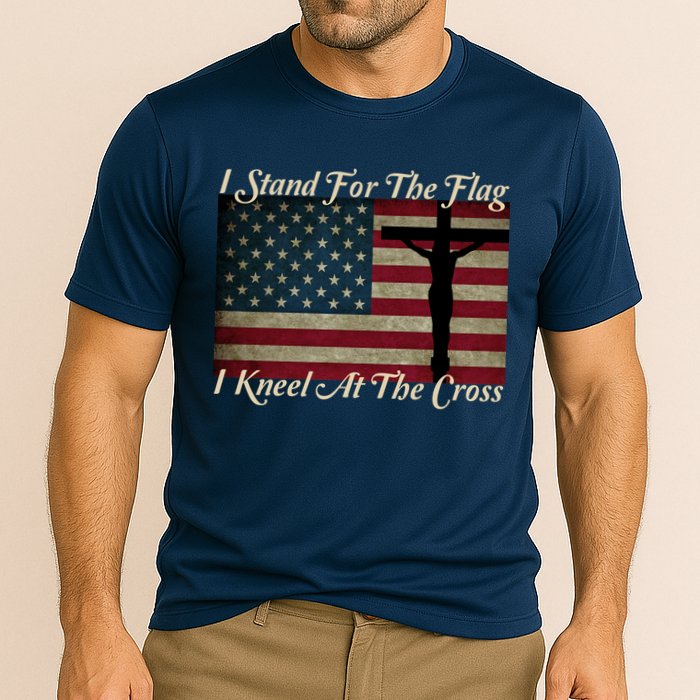 I Stand For The Flag And Kneel For The Cross Performance Shirt