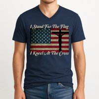 I Stand For The Flag And Kneel For The Cross V-Neck T-Shirt