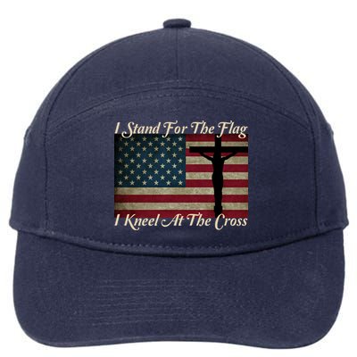 I Stand For The Flag And Kneel For The Cross 7-Panel Snapback Hat