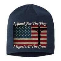 I Stand For The Flag And Kneel For The Cross Sustainable Beanie