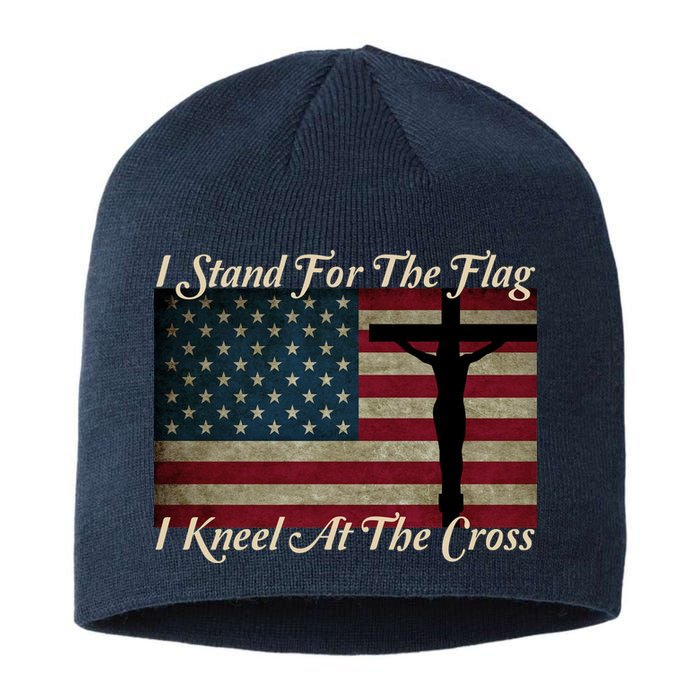 I Stand For The Flag And Kneel For The Cross Sustainable Beanie