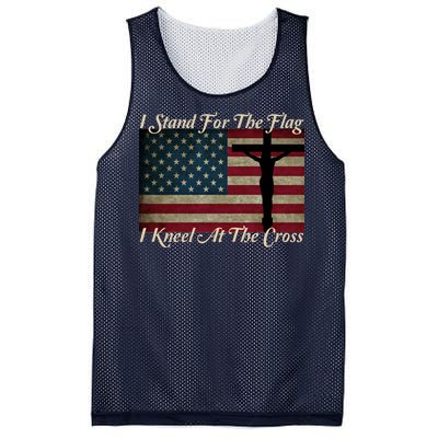 I Stand For The Flag And Kneel For The Cross Mesh Reversible Basketball Jersey Tank