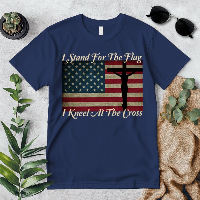 I Stand For The Flag And Kneel For The Cross Premium T-Shirt