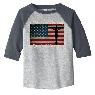 I Stand For The Flag And Kneel For The Cross Toddler Fine Jersey T-Shirt