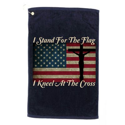 I Stand For The Flag And Kneel For The Cross Golf Towel