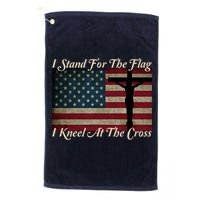 I Stand For The Flag And Kneel For The Cross Golf Towel