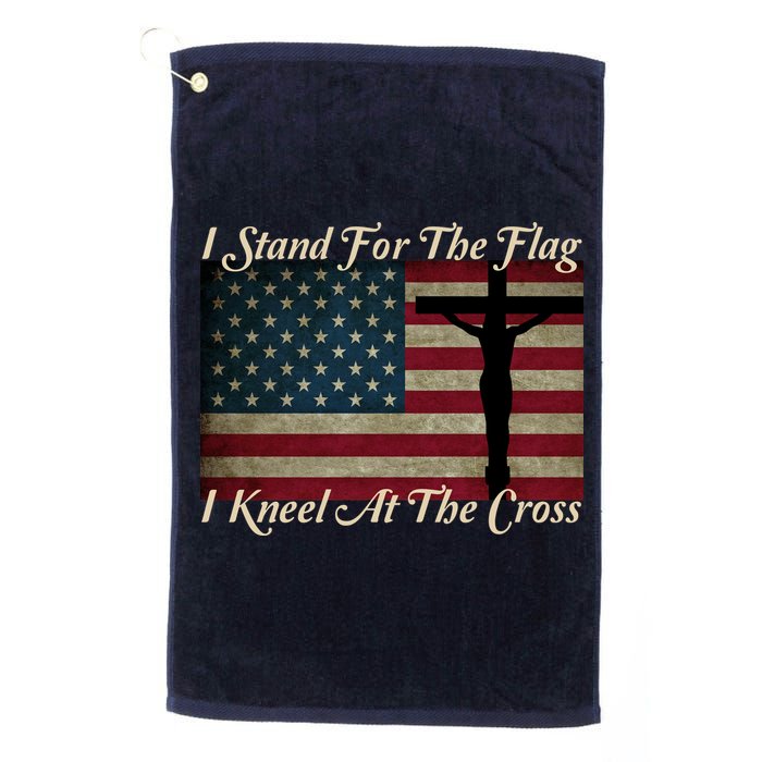 I Stand For The Flag And Kneel For The Cross Golf Towel