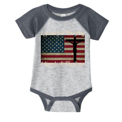 I Stand For The Flag And Kneel For The Cross Infant Baby Jersey Bodysuit
