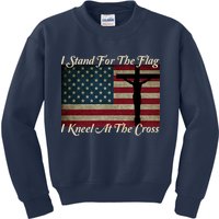 I Stand For The Flag And Kneel For The Cross Kids Sweatshirt