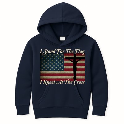 I Stand For The Flag And Kneel For The Cross Kids Hoodie