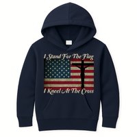 I Stand For The Flag And Kneel For The Cross Kids Hoodie