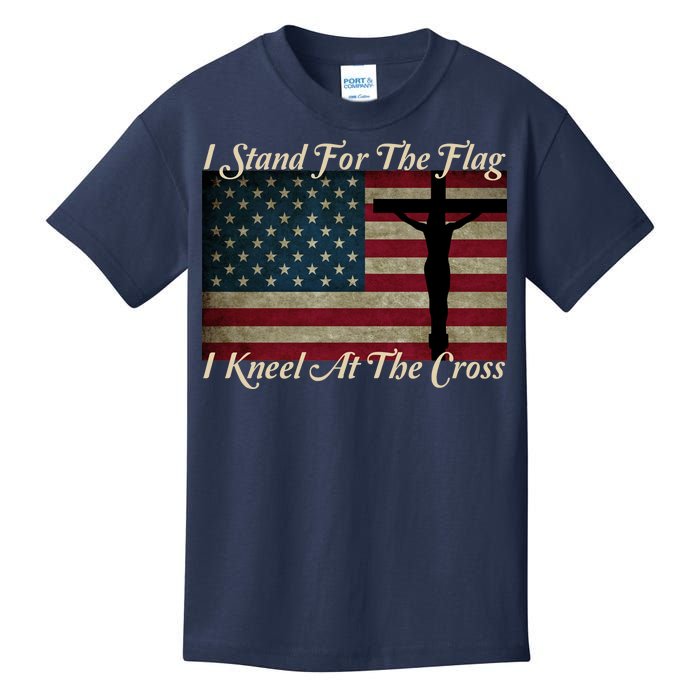 I Stand For The Flag And Kneel For The Cross Kids T-Shirt